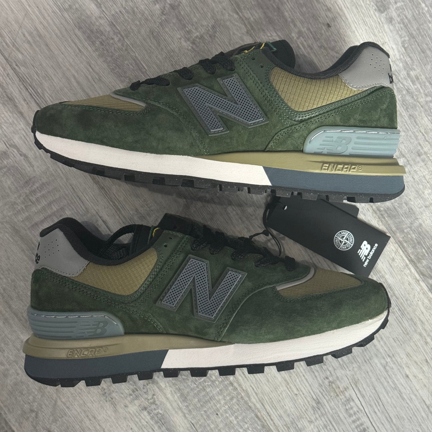 Stone Island x New Balance 574 Legacy “Dark Green”