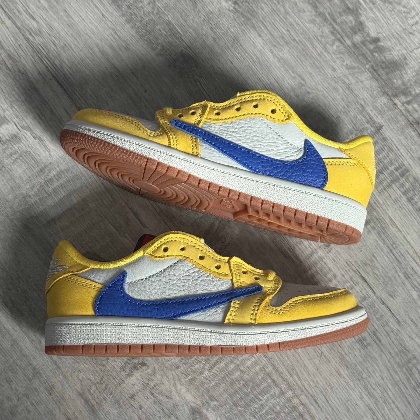 Travis Scott x Air Jordan 1 Low “Canary” Pre-School