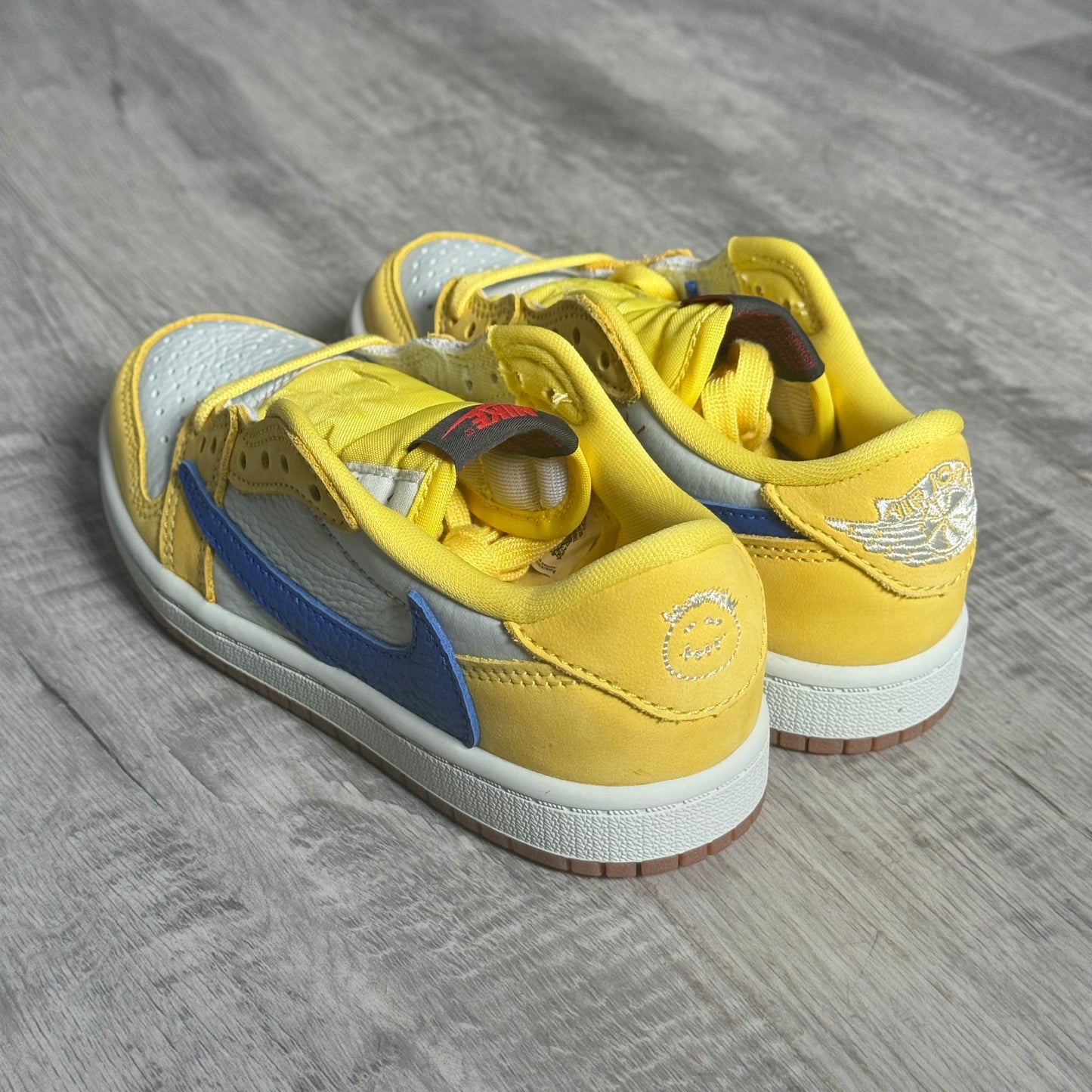 Travis Scott x Air Jordan 1 Low “Canary” Pre-School