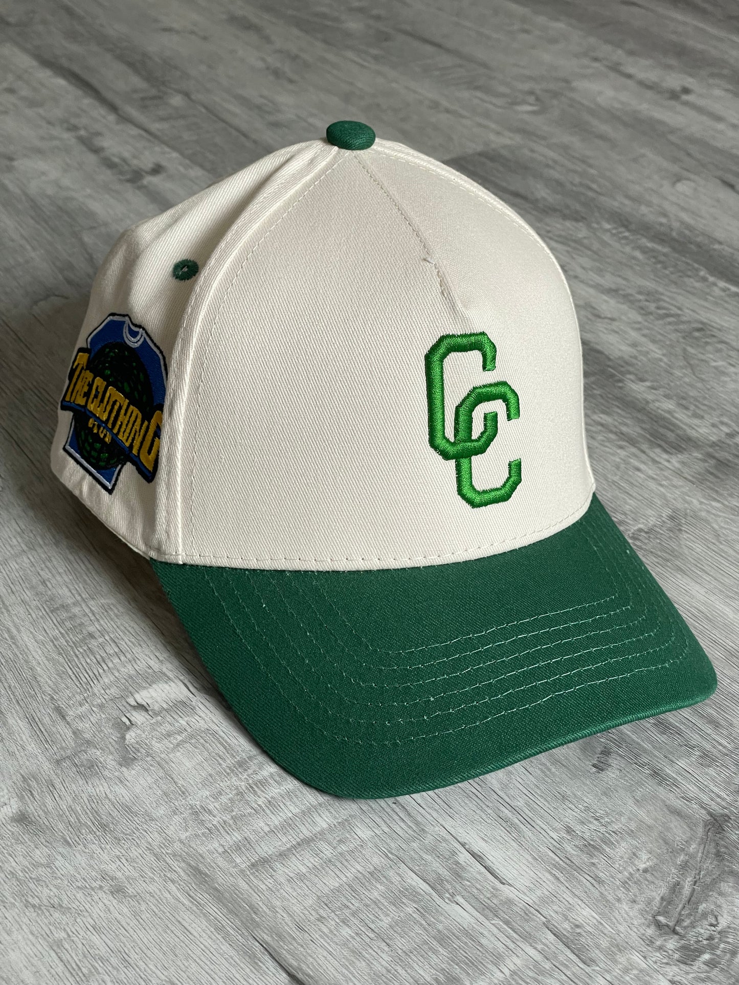 The Clothing Club Members Only Hat "Cream & Green"