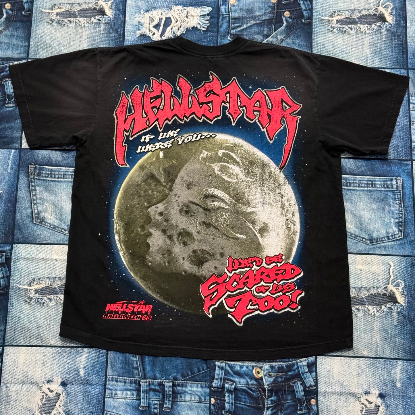 Hellstar Full Moon Black T-Shirt