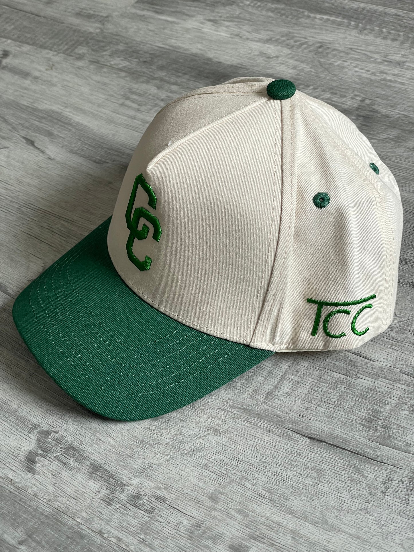 The Clothing Club Members Only Hat "Cream & Green"